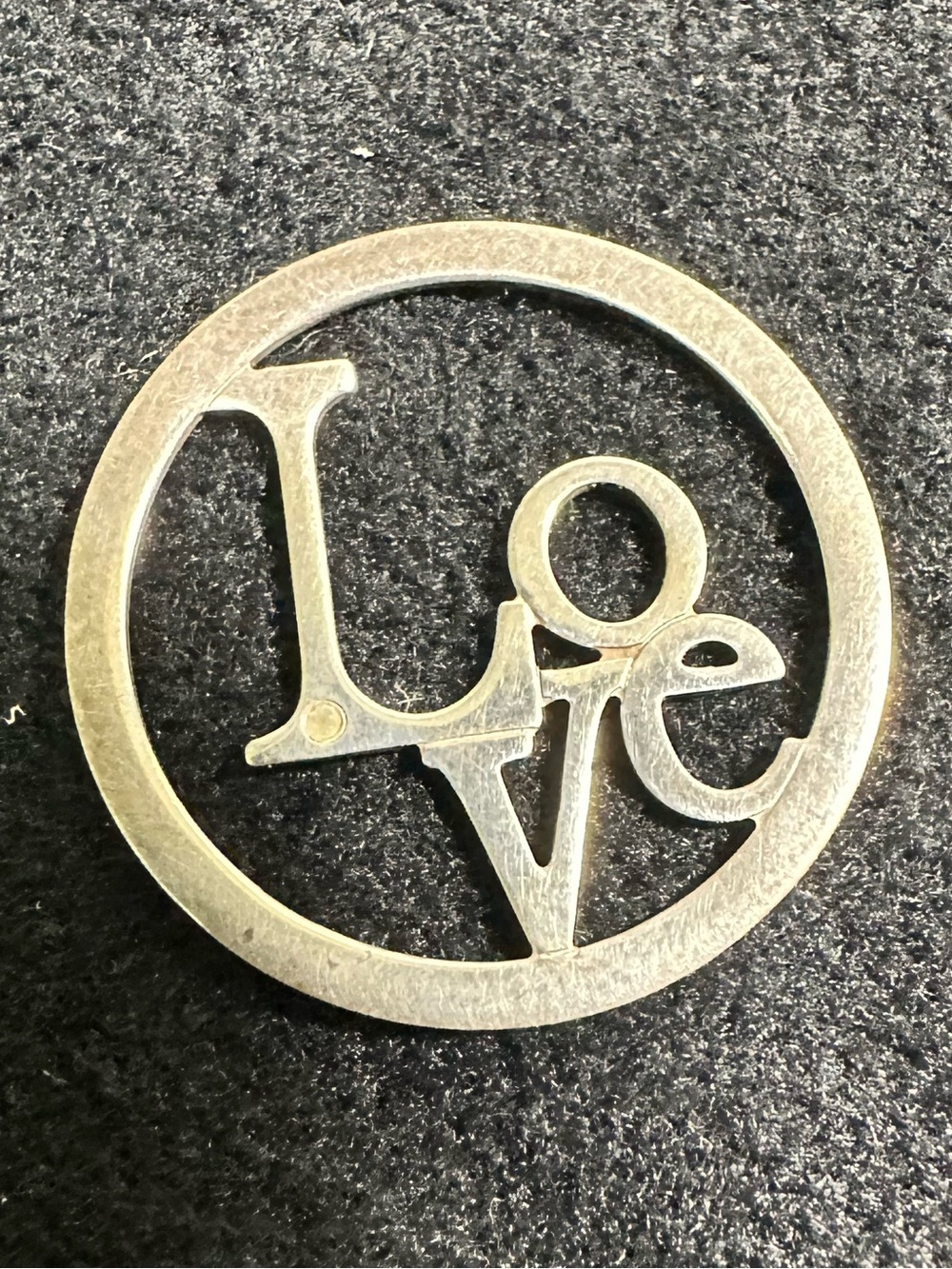 Vtg: .925 RJ Graziano ‘LOVE’ pendant